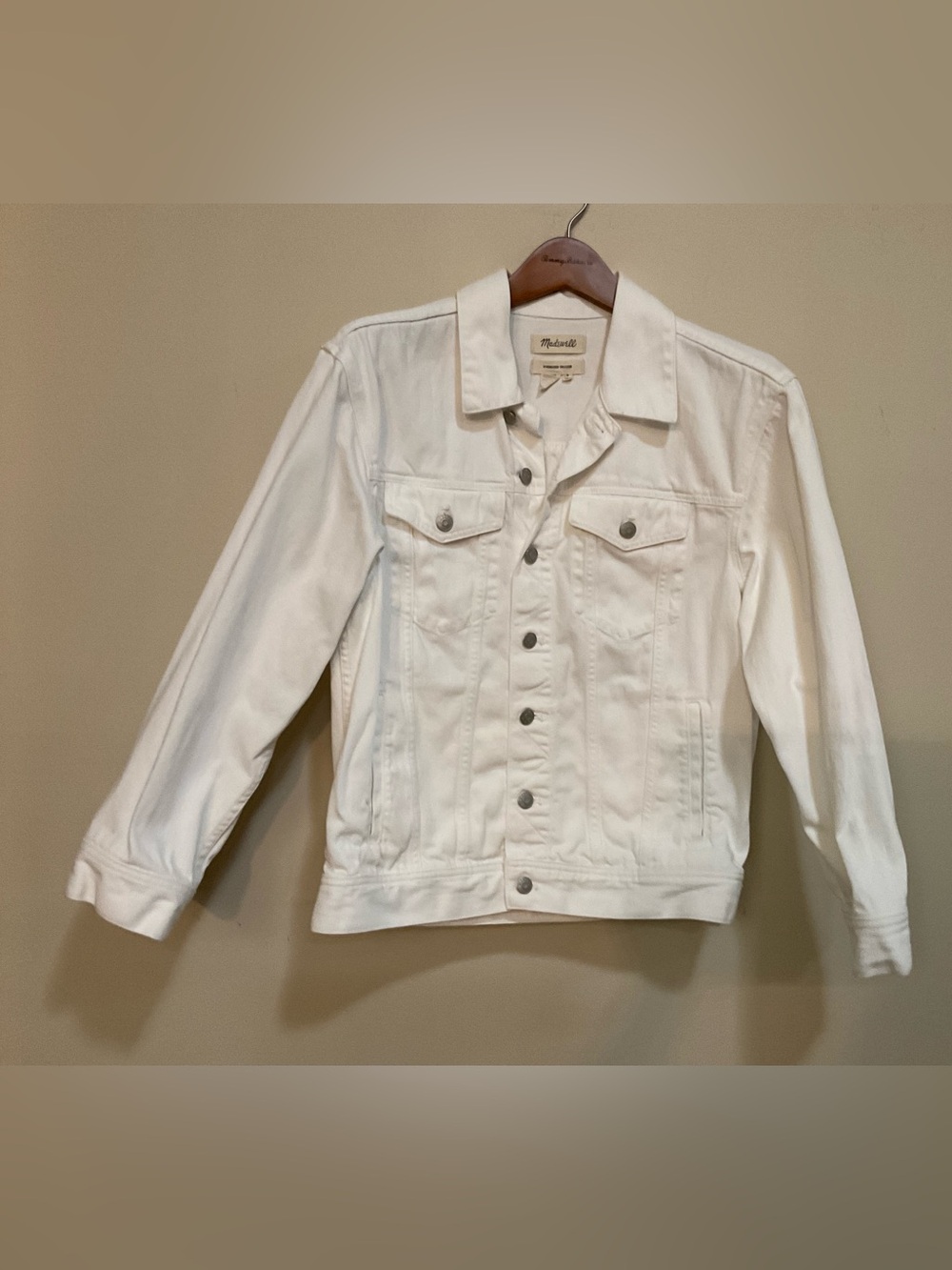 Madewell white Tucker denim jacket